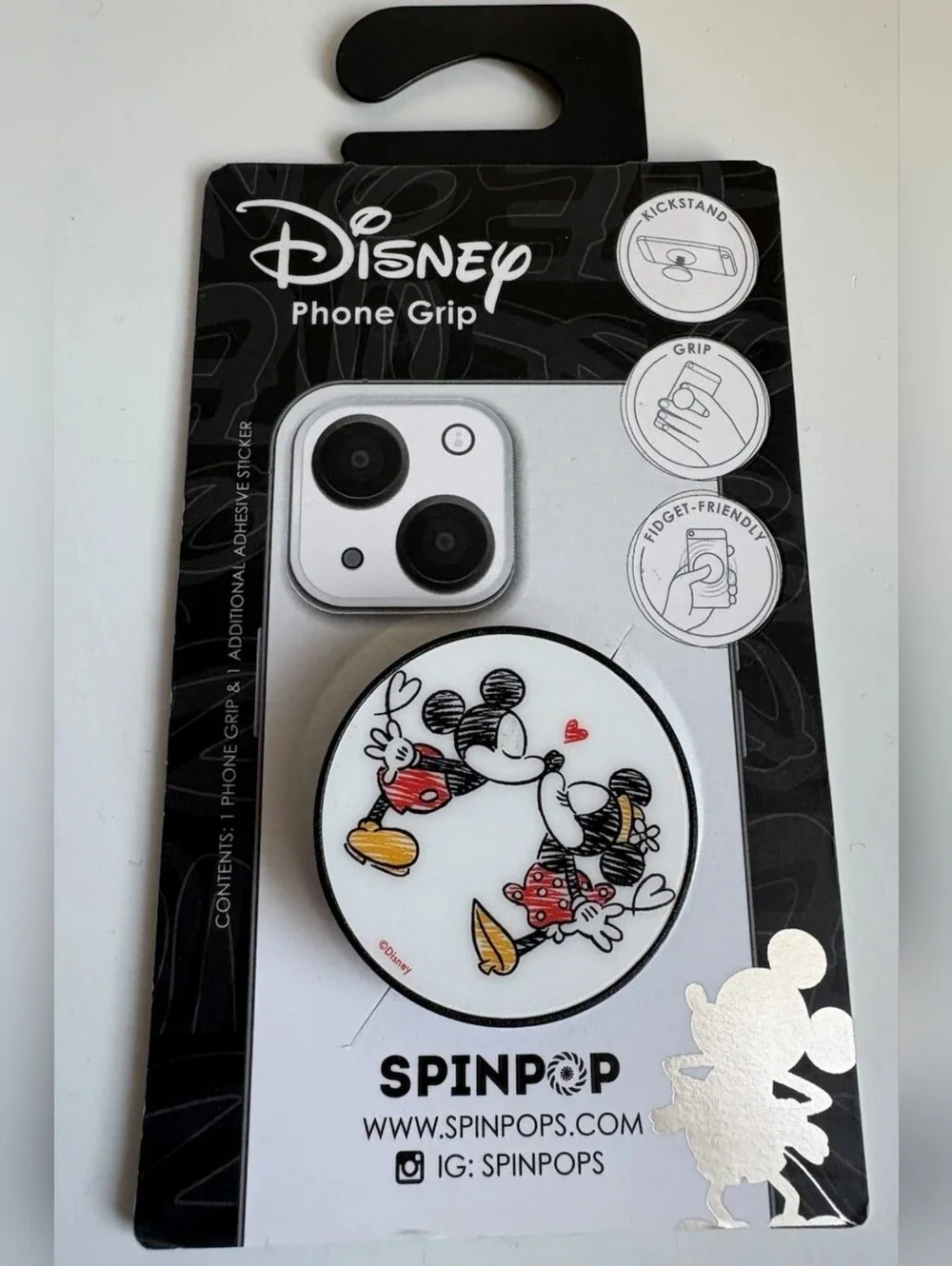 Disney's Minnie & Mickey SpinPop Phone Grip - NWT